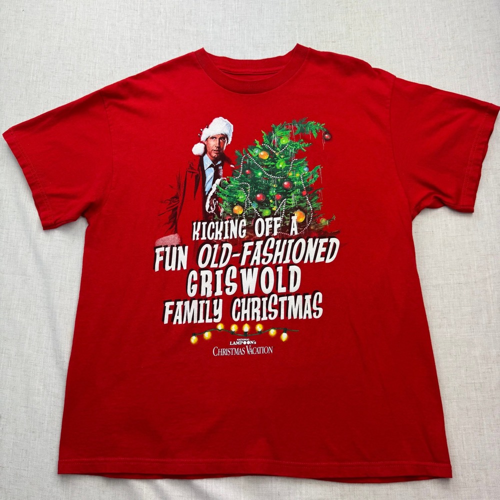 National Lampoon's Christmas Vacation Shirt Mens XL Red Griswold Holiday Tee